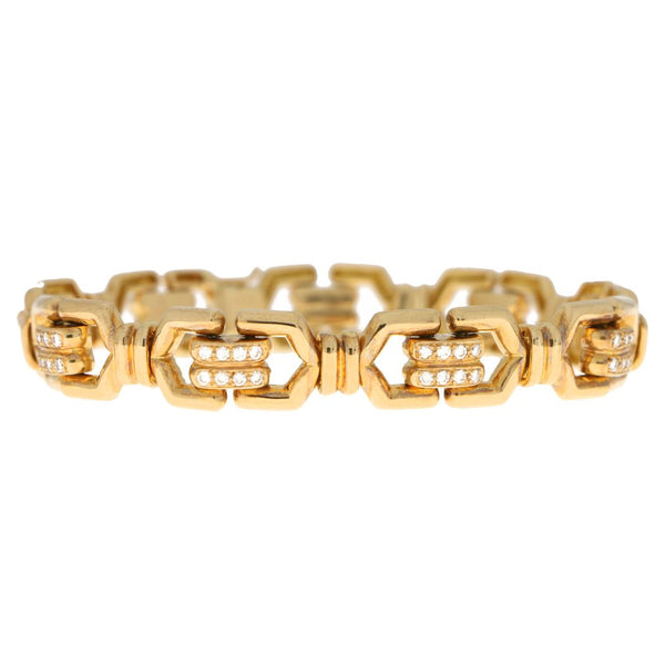Mauboussin 1.45ct Diamond Set 18ct Yellow Gold Link Bracelet