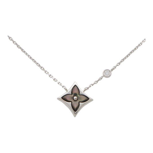 Vintage Louis Vuitton Diamond Flower Pendant Necklace