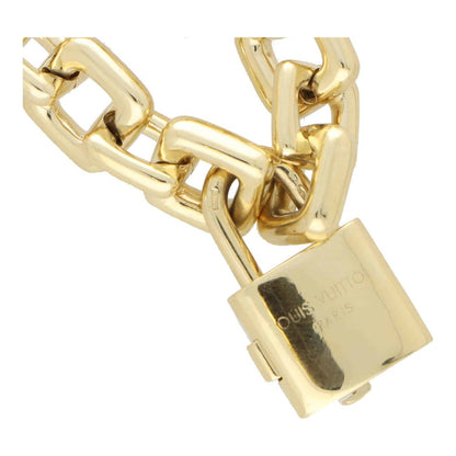 Vintage Louis Vuitton Chunky Link Gold Bracelet with Padlocks