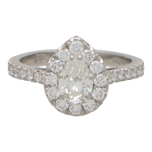 GIA certified diamond ring in platinum.