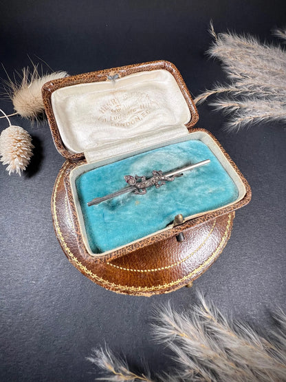 Antique 15ct Gold & Platinum, Victorian Diamond Lizard Brooch