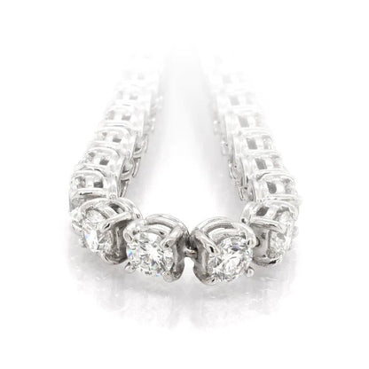 Fine 10.28ct Diamond Line Bracelet in 18ct White Gold