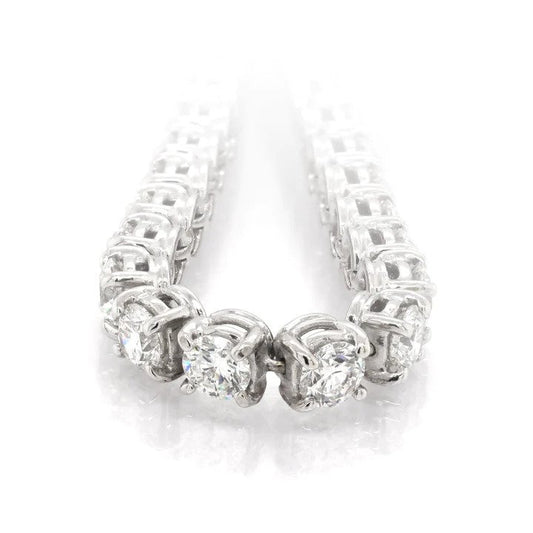 Fine 10.28ct Diamond Line Bracelet in 18ct White Gold
