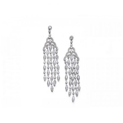 Fine Diamond Chandelier Drop Earrings Platinum 12 carats