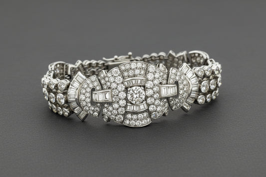 Art Deco Diamond Bracelet 14 carats
