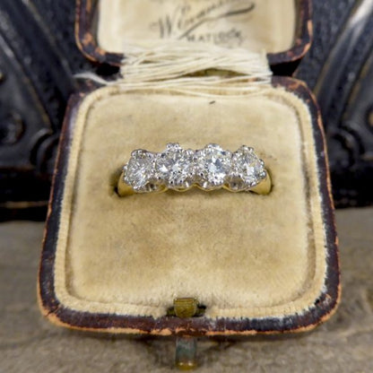 Four Stone 1.10ct Old Cut Diamond Ring