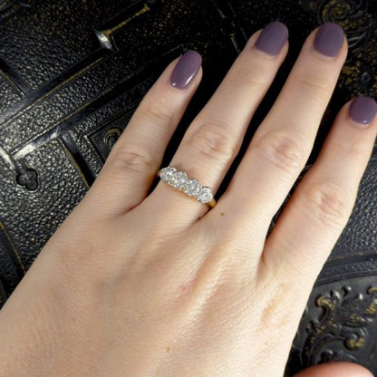 Four Stone 1.10ct Old Cut Diamond Ring
