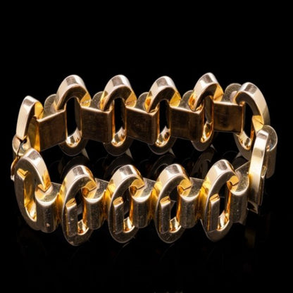 French Vintage 18ct Gold Link Bracelet