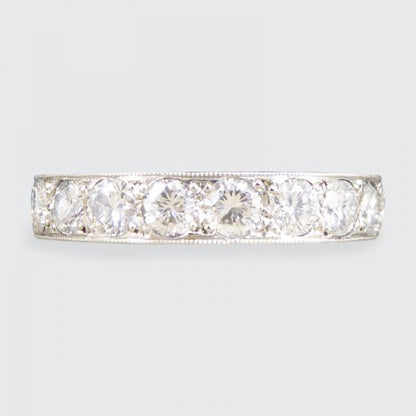 Full 2.11ct Brilliant Cut Diamond Platinum Eternity Ring