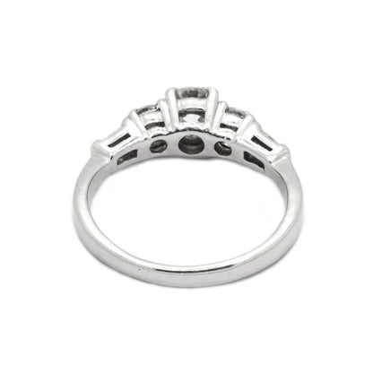 Vintage 1970s Diamond Trilogy Engagement Ring in Platinum