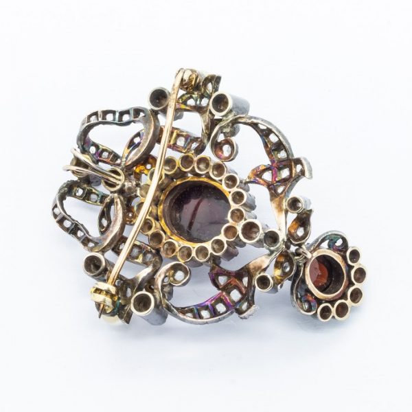 Garnet Diamond & Pearl Pendant