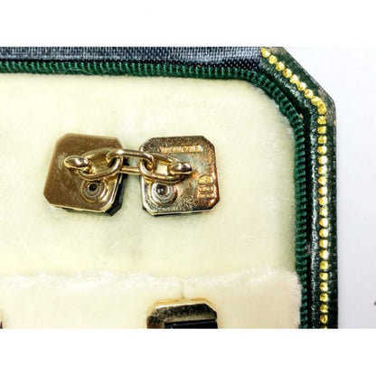 Gentleman's Vintage Onyx and Diamond Dress Set