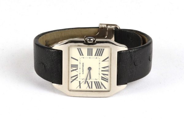 Gents Cartier Santos Dumont 18ct White Gold Gents Watch