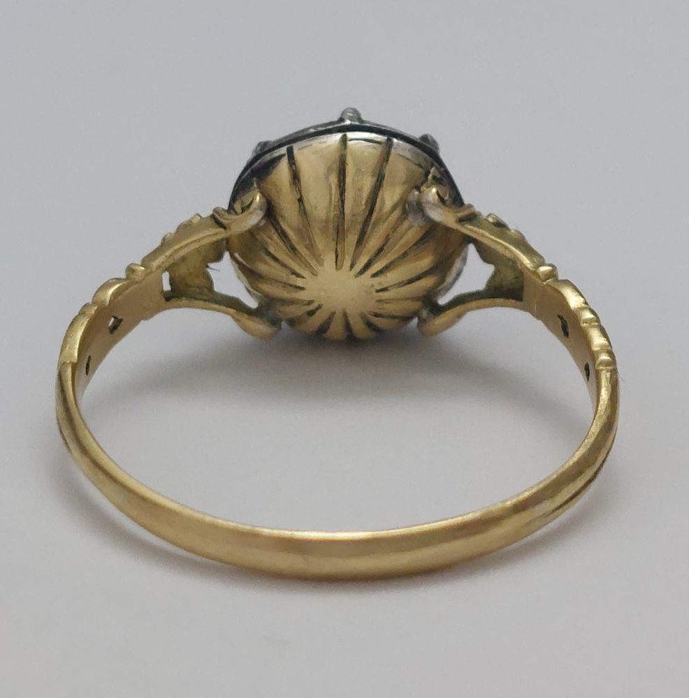 Georgian Antique 1.70ct Rose Cut Diamond Solitaire Ring