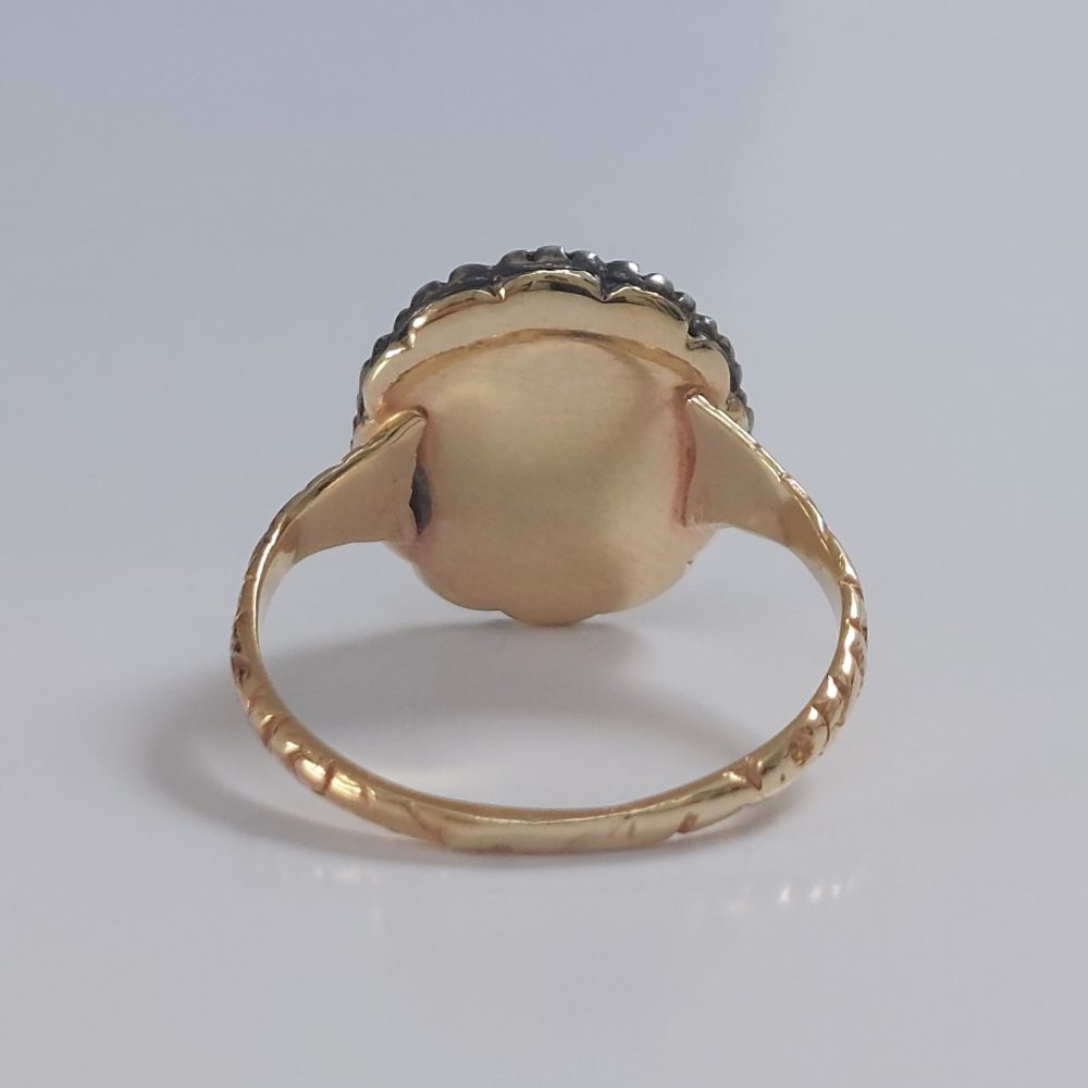 Georgian Antique Garnet and Diamond Ring