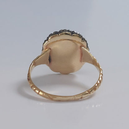 Georgian Antique Garnet and Diamond Ring