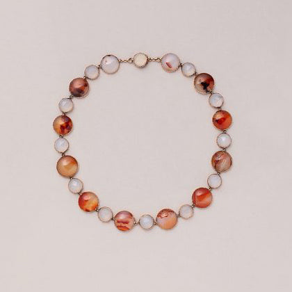 Georgian Antique Carnelian Agate and Gold Collar Necklace