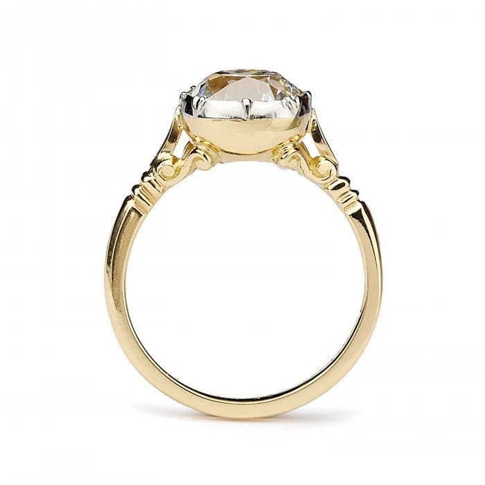 Georgian Style GIA Certified 2.72ct J VS2 Old Cut Diamond Solitaire Engagement Ring