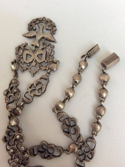 Rare Antique Georgian Silver Paste Choker Necklace