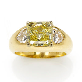 Graff Fancy Vivid Yellow Diamond Ring
