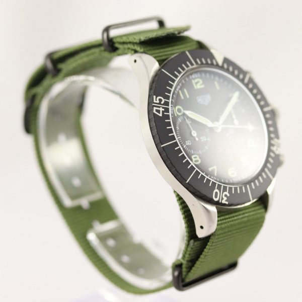 Vintage Gents Heuer Bundeswehr Chronograph Wristwatch