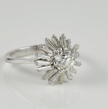 Spectacular Vintage 2.10ct Diamond Cocktail Ring