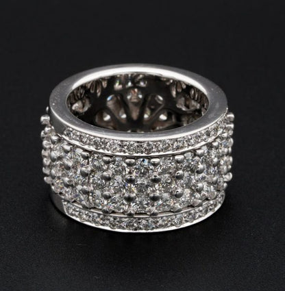Impressive 6.50ct Night and Day Rotating Diamond Eternity Ring