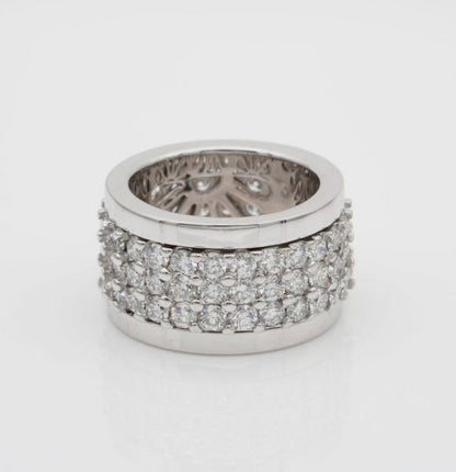 Impressive 6.50ct Night and Day Rotating Diamond Eternity Ring