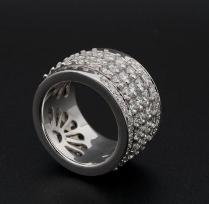 Impressive 6.50ct Night and Day Rotating Diamond Eternity Ring