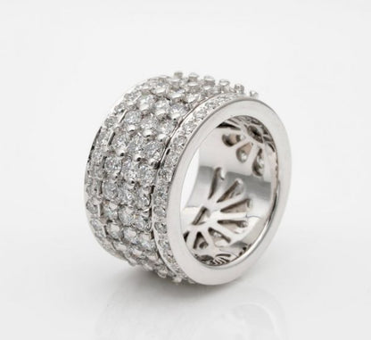 Impressive 6.50ct Night and Day Rotating Diamond Eternity Ring