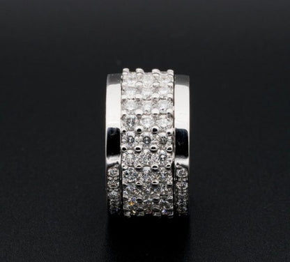 Impressive 6.50ct Night and Day Rotating Diamond Eternity Ring