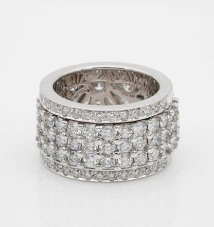 Impressive 6.50ct Night and Day Rotating Diamond Eternity Ring