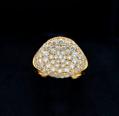 Vintage High Quality Contemporary 2.0ct Diamond F/VVS Signet ring