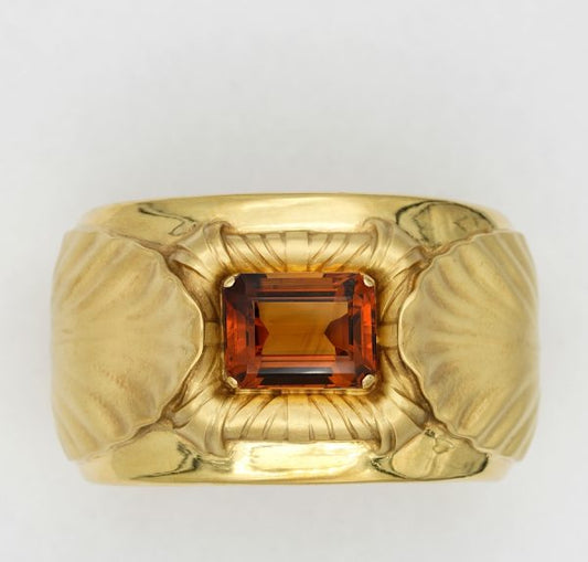 Vintage 31.00ct Madeira Citrine Bangle 18ct Signed Forzani