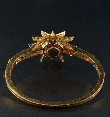 Celestial Antique Victorian 4.25ct Diamond Bangle