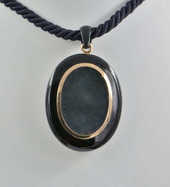 Antique Victorian 2.60ct Old Cut Diamond and Pearl Forget Me Not Onyx 18ct Gold Necklace