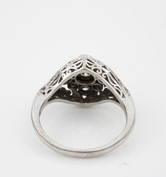 Antique Art Nouveau .75ct Diamond F VVS/VS Platinum Rare Engagement ring