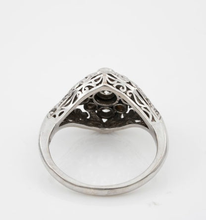 Antique Art Nouveau .75ct Diamond F VVS/VS Platinum Rare Engagement ring