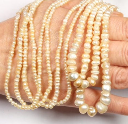 Antique Victorian Stunning Gigantic Double Strand Natural Basra Pearl Necklace