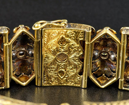 Rare Antique Edwardian 36.0 Carat Untreated Multi Gemstone Diamond Bracelet