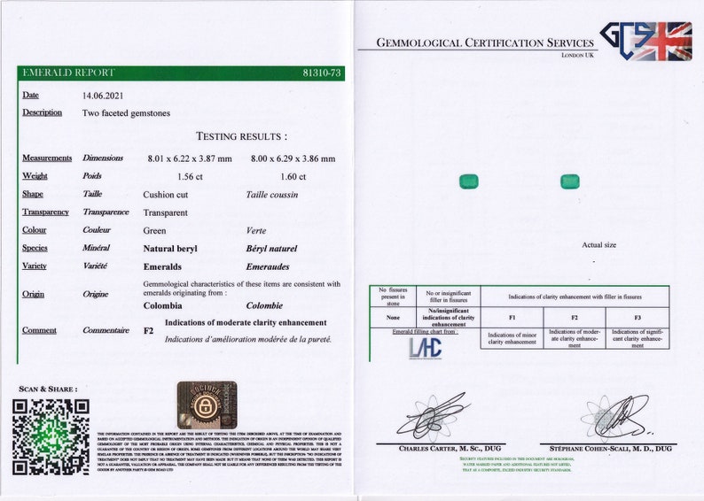 Antique Art Deco 3.16ct Certified Colombian Emerald 4.40ct Old Mine Cut Diamond Stud Earrings