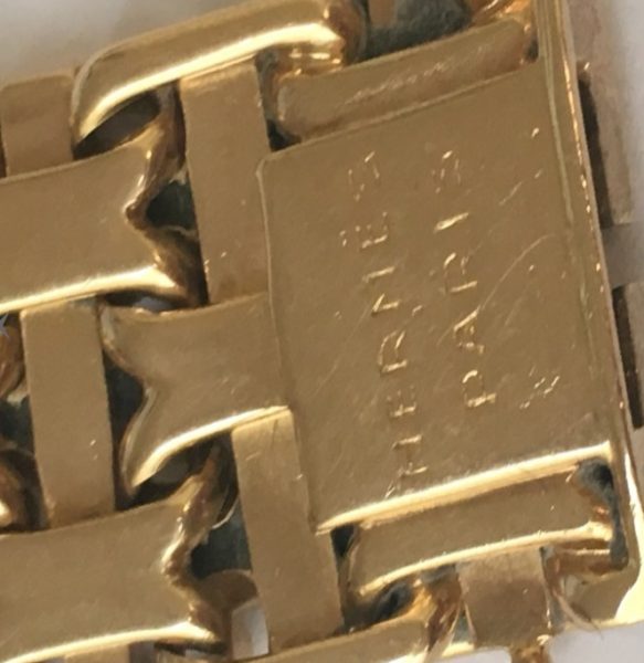 Hermès Vintage Woven 18ct Gold Bracelet