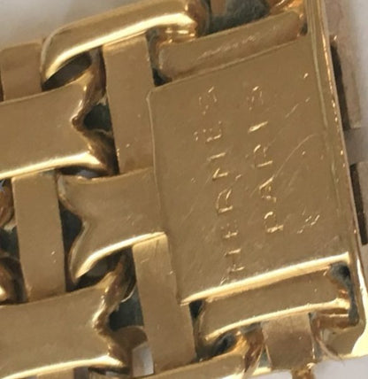 Hermès Vintage Woven 18ct Gold Bracelet