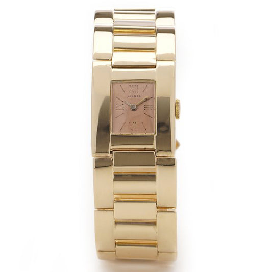 Hermes Retro Style 18ct Yellow Gold Watch