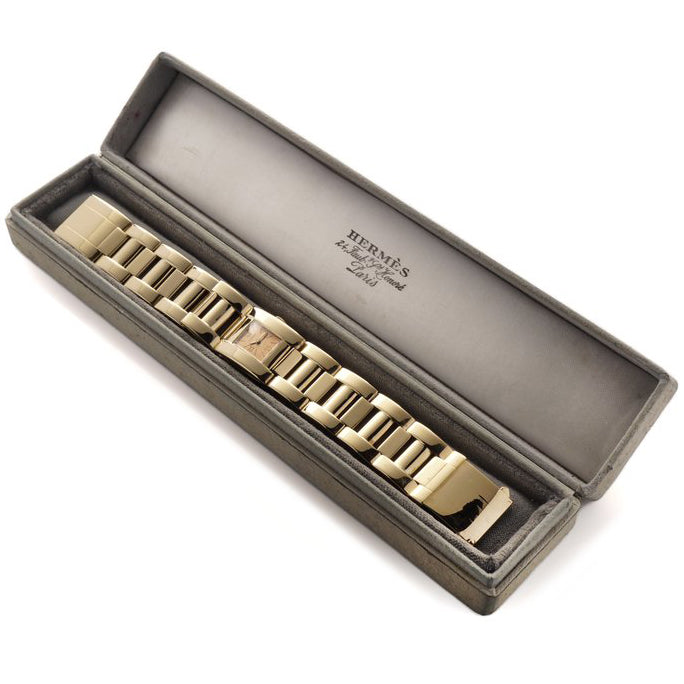 Hermes Retro Style 18ct Yellow Gold Ladies Watch