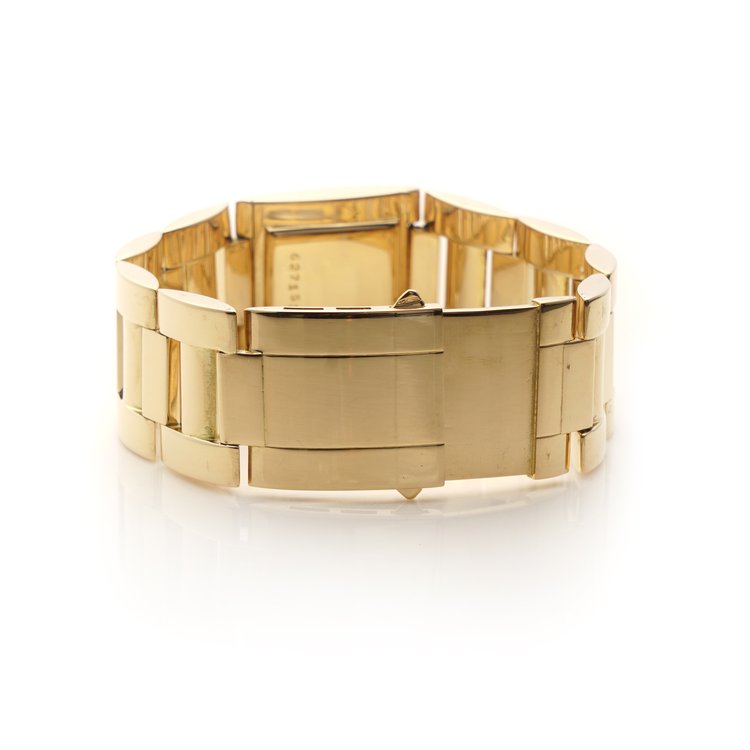 Hermes Retro Style 18ct Yellow Gold Ladies Tank Watch