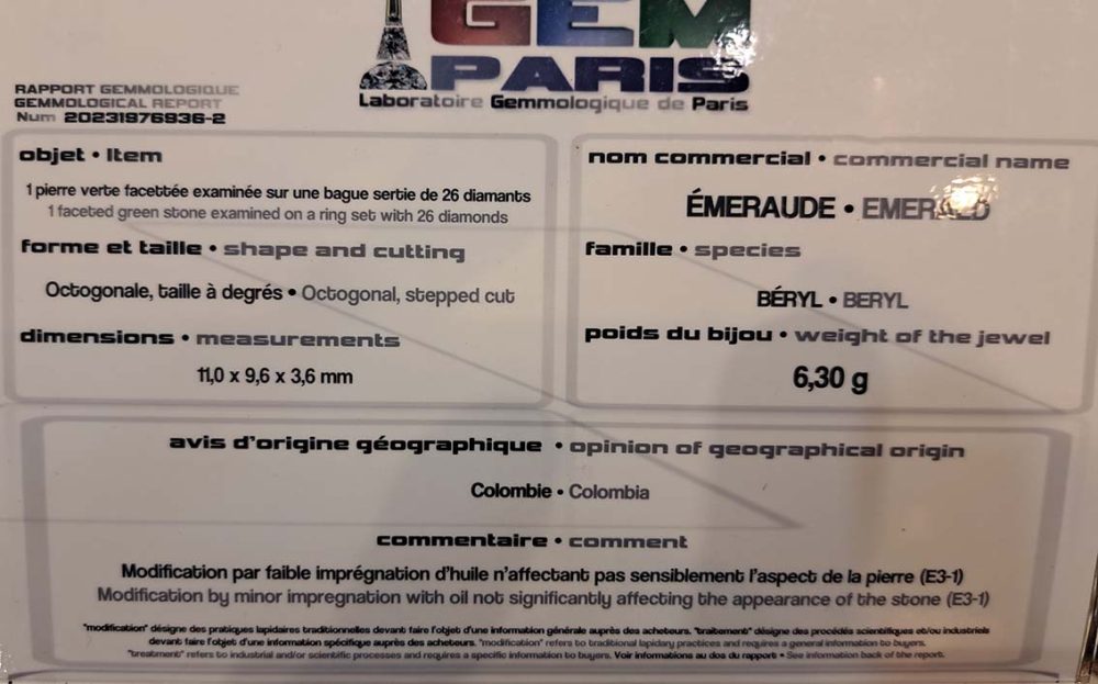 Art Deco Octagonal Colombian Emerald and Diamond Cluster Ring