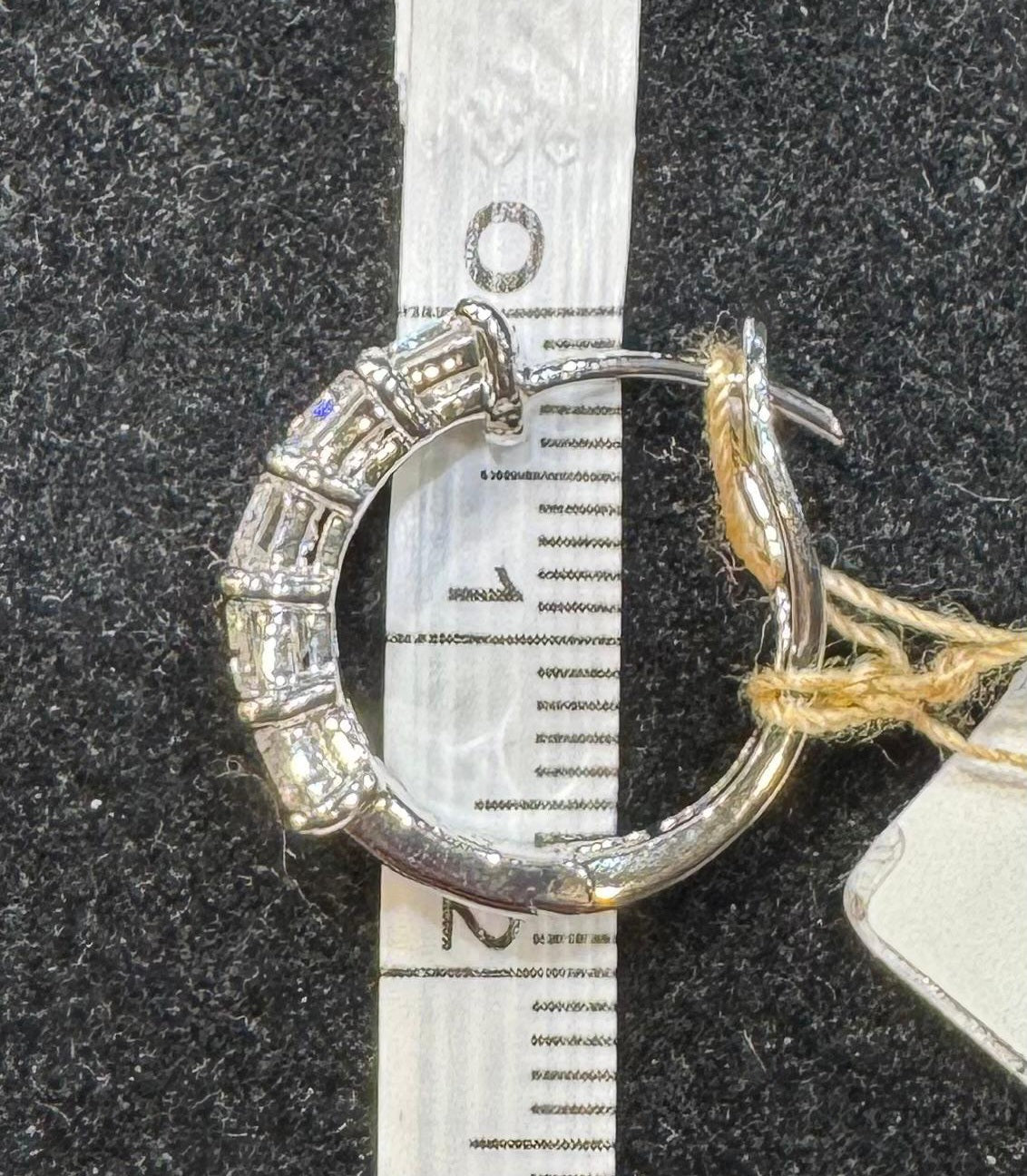 3.82ct Baguette Diamond Huggie Half Hoop Earrings