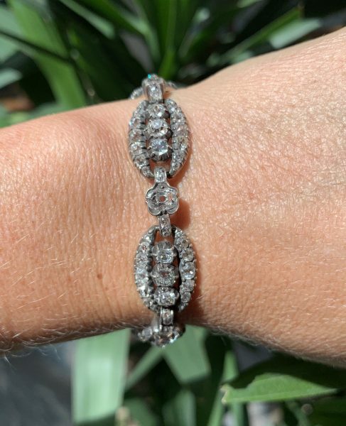 Antique Victorian Diamond bracelet 1880 Jewellery Discovery London