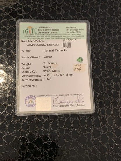 Kenyan Tsavorite and Diamond Dress Ring, 18ct White Gold